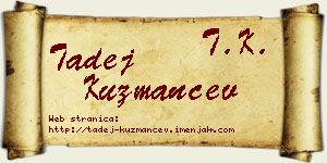 Tadej Kuzmančev vizit kartica